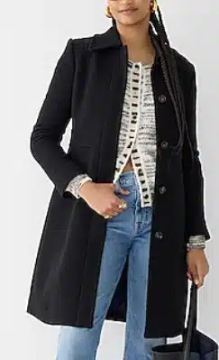 New lady day topcoat in Italian double-cloth wool