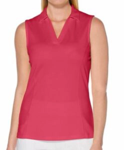 PGA TOUR Women's Airflux Sleeveless Golf Polo Shirt