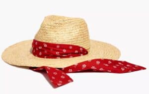 Scarf-Strap Straw Hat