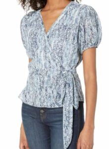 Sugar Lips Women's Stay Wild Snake Print Wrap Top