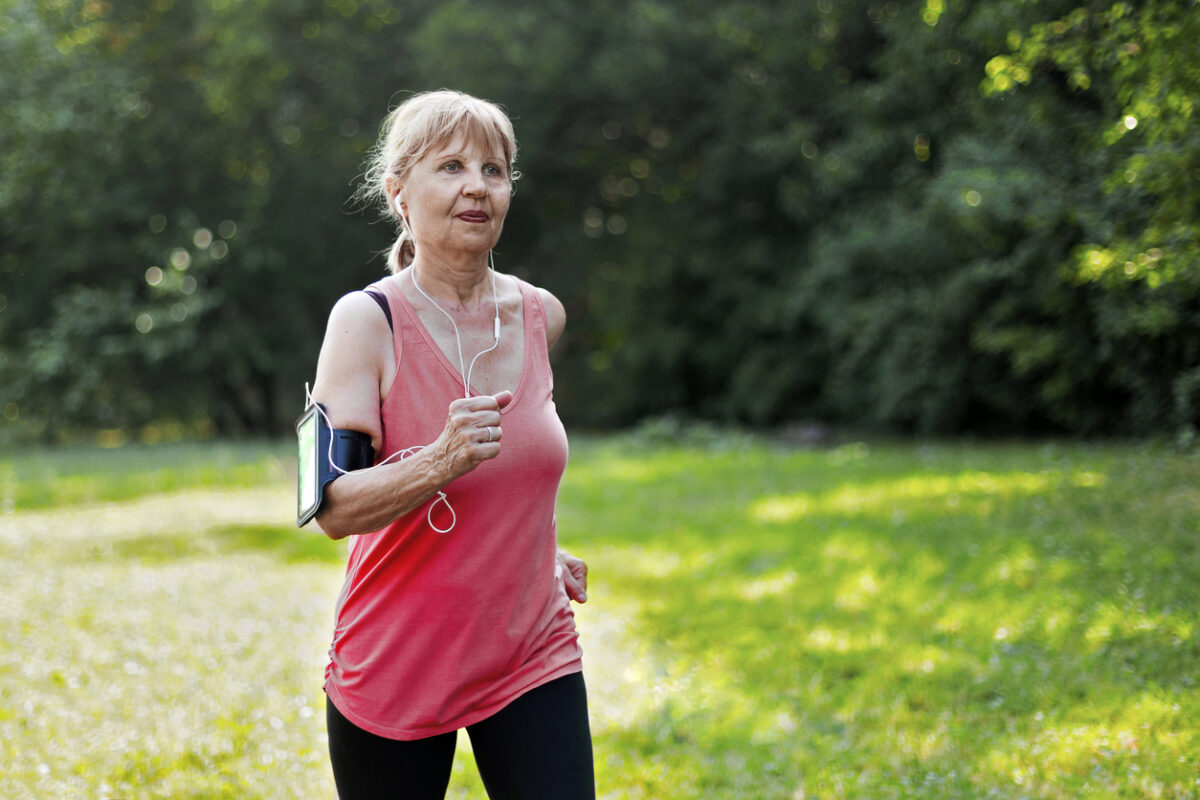 woman exercising or out for a brisk walk