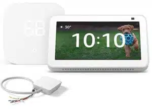 Amazon Smart Thermostat with C-Wire Power Adapter and Echo Show 5