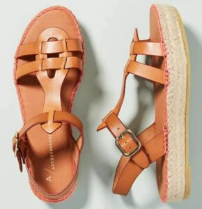 Anthropologie Flatform Espadrille Fisherman Sandals