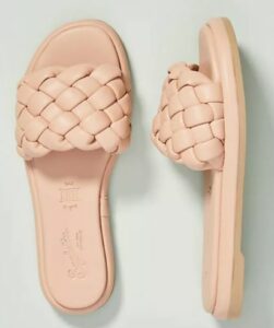 Anthropologie Seychelles Puffy Woven Slide Sandals