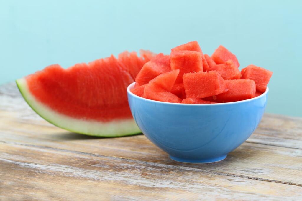 Chopped watermelon
