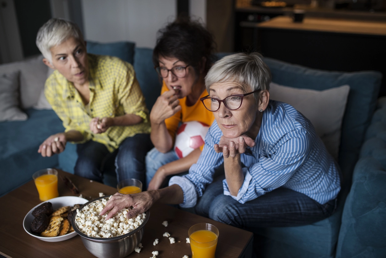 Binge watch a TV show as an opportunity to meet up with your friends