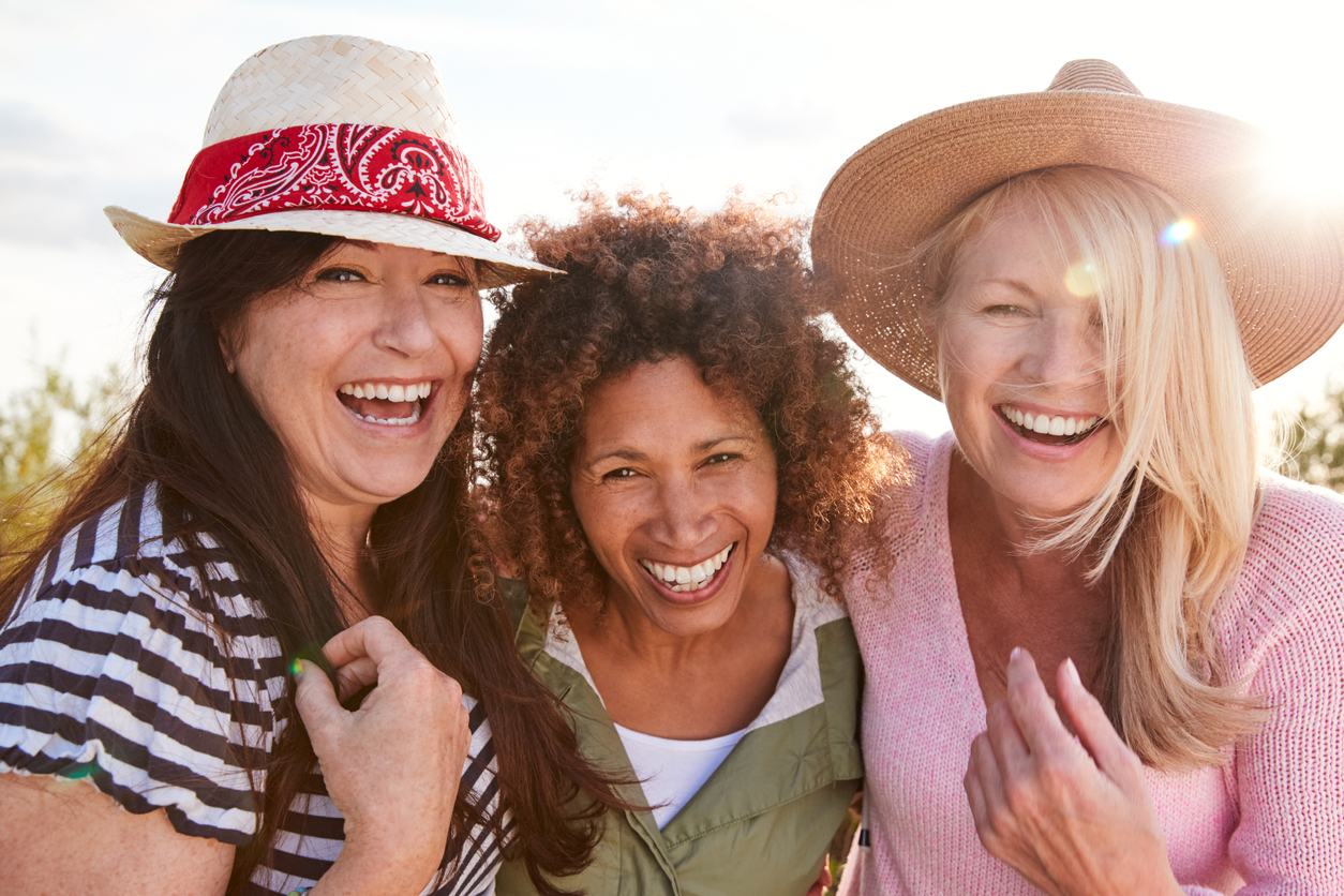Mature women on a roadtrip for fun