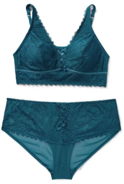 AdoreMe Alessa Unlined Plus Bralette Panty Set