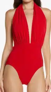 Halter Low Back One-Piece Swimsuit