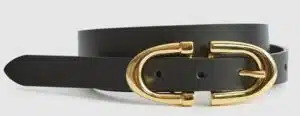 Horseshoe Buckle Leather Belt