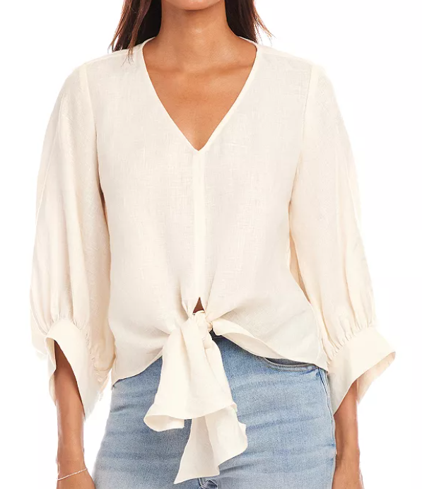 Karen Kane Linen Tie Front Top, $82.80 (was $168)