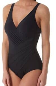 Miraclesuit Women's Swimwear Oceanus Tummy Control V-Neckline Soft Cup One Piece Swimsuit