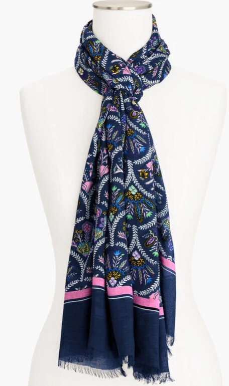Talbots Scalloped Floral Oblong Scarf, $39.99 (was $59.50)