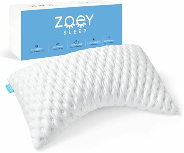 Zoey side-sleeper pillow helps relieve neck pain for side sleeping position