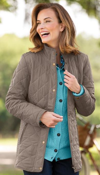 Appleseeds Diamond Quilted Jacket-min
