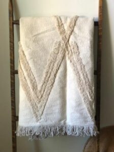 Cream Beni Ourain Throw Blanket