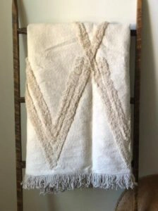 Cream Beni Ourain Throw Blanket