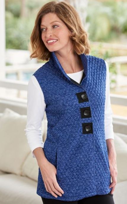 Drapers Quilted Melange Vest