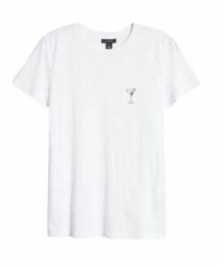Halogen Women's Embroidered Martini T-Shirt