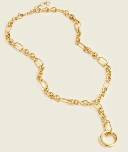 JCREW Mixed link lariat chain necklace