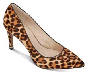 Kenneth Cole Riley Animal-Print Calf Hair Pointed-Toe Pumps