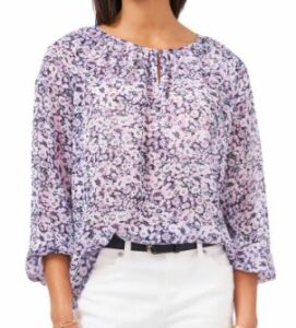 Blouse paysanne fleurie Jardin Vince Camuto