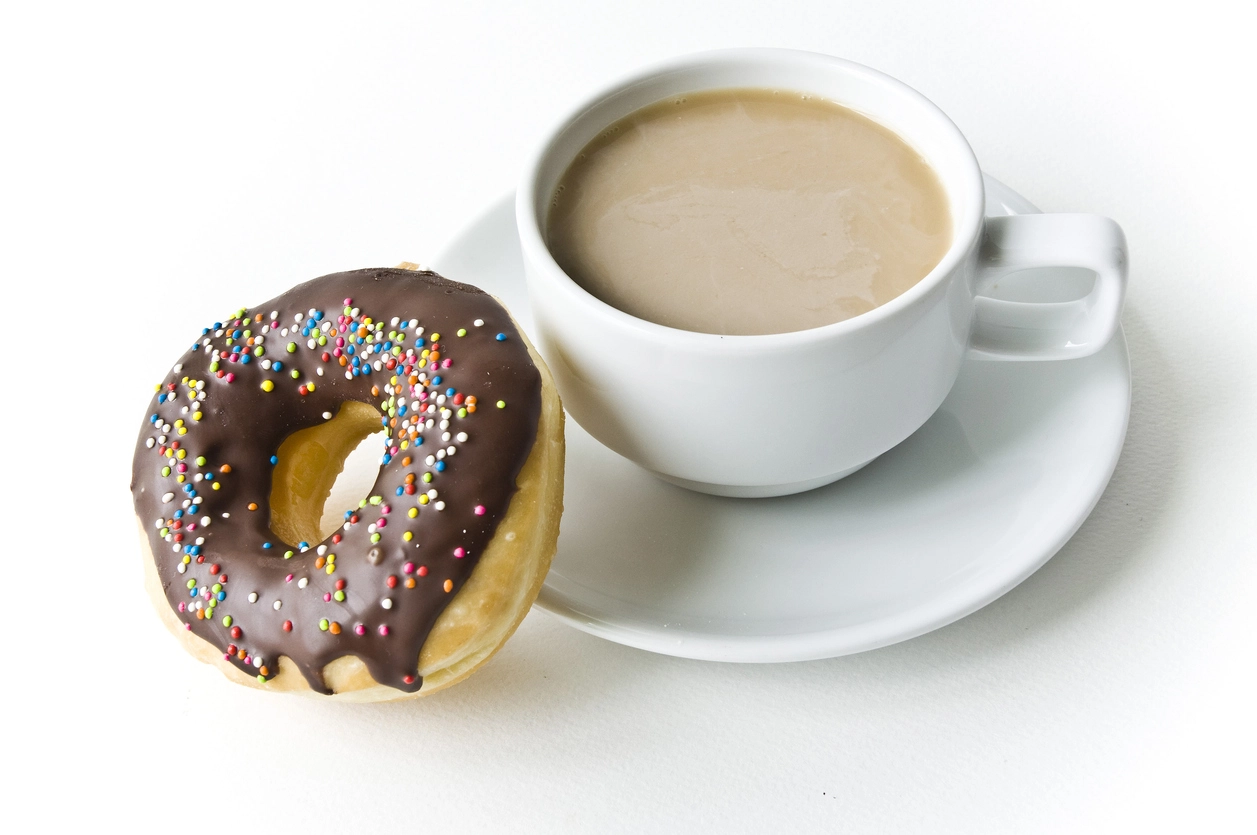 Coffee and a donut