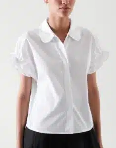 COS Smocked Short Sleeve Shirt