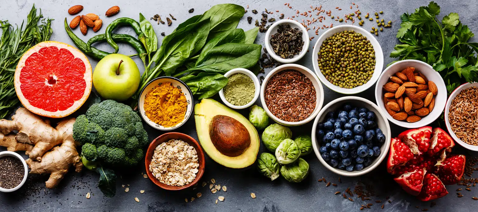 Healthy, clean foods can help with stomach aches and menopause