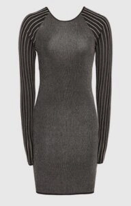 Reiss Marina Metallic Knitted Bodycon Dress