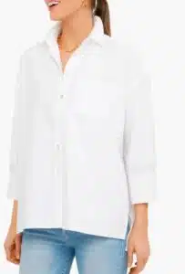 White Oxford Adair Boyfriend Shirt