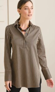 Chicos Stretched Striped Tunic