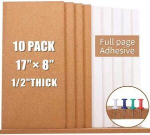 Cork Bulletin Board Tiles (10 pack)