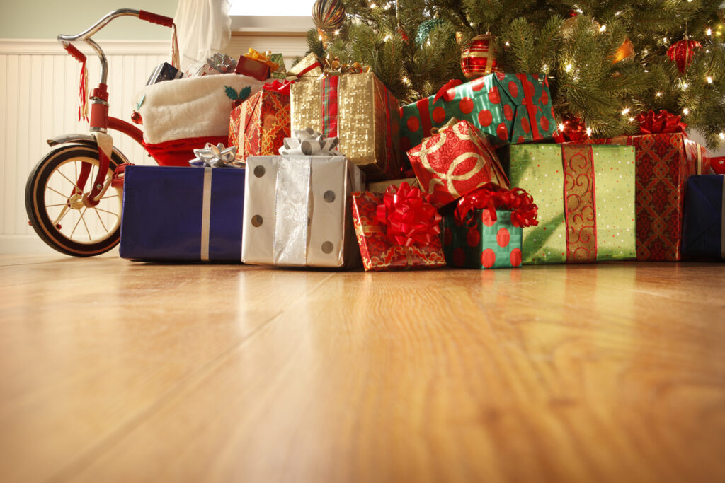 Gifts for kids presents under the tree
