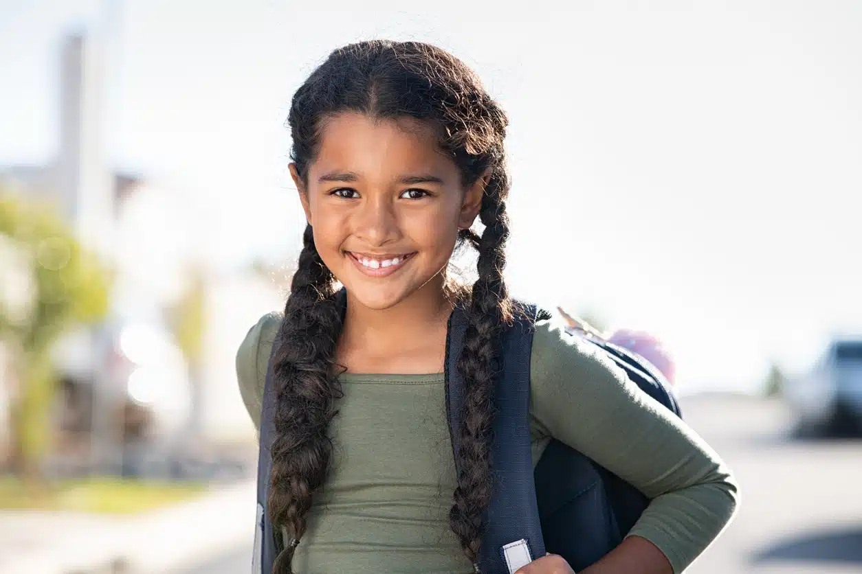 Happy child, smiling girl