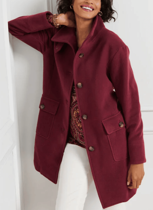 Plush Wool Blend Coat