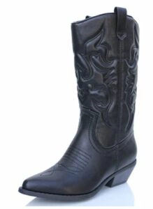 Western Stitched Boots Pointy Toe Knee High Reno-S
