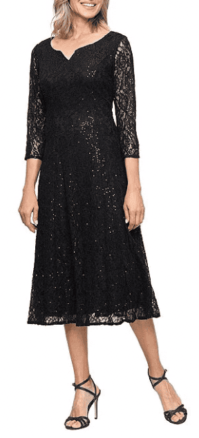 4 Sleeve A-Line Midi Dress