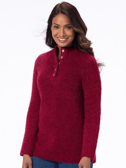 Appleseeds Cuddle Boucle Pullover Sweater