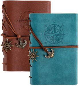 EOOUT Refillable Spiral Daily lined Notebook 2 pack