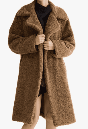 Orolay Women's Fuzzy Fleece Jacket Mid Long (2 (colors) $99.99 (was $109.99)