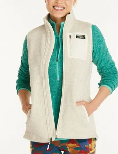 Sweater Fleece Long Vest
