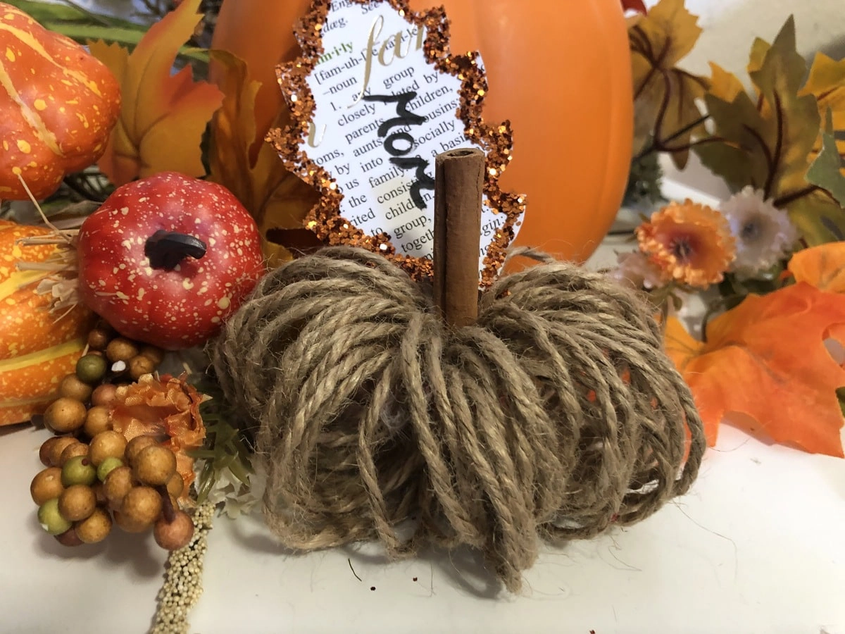 Thanksgiving Twine Pumpkin craft