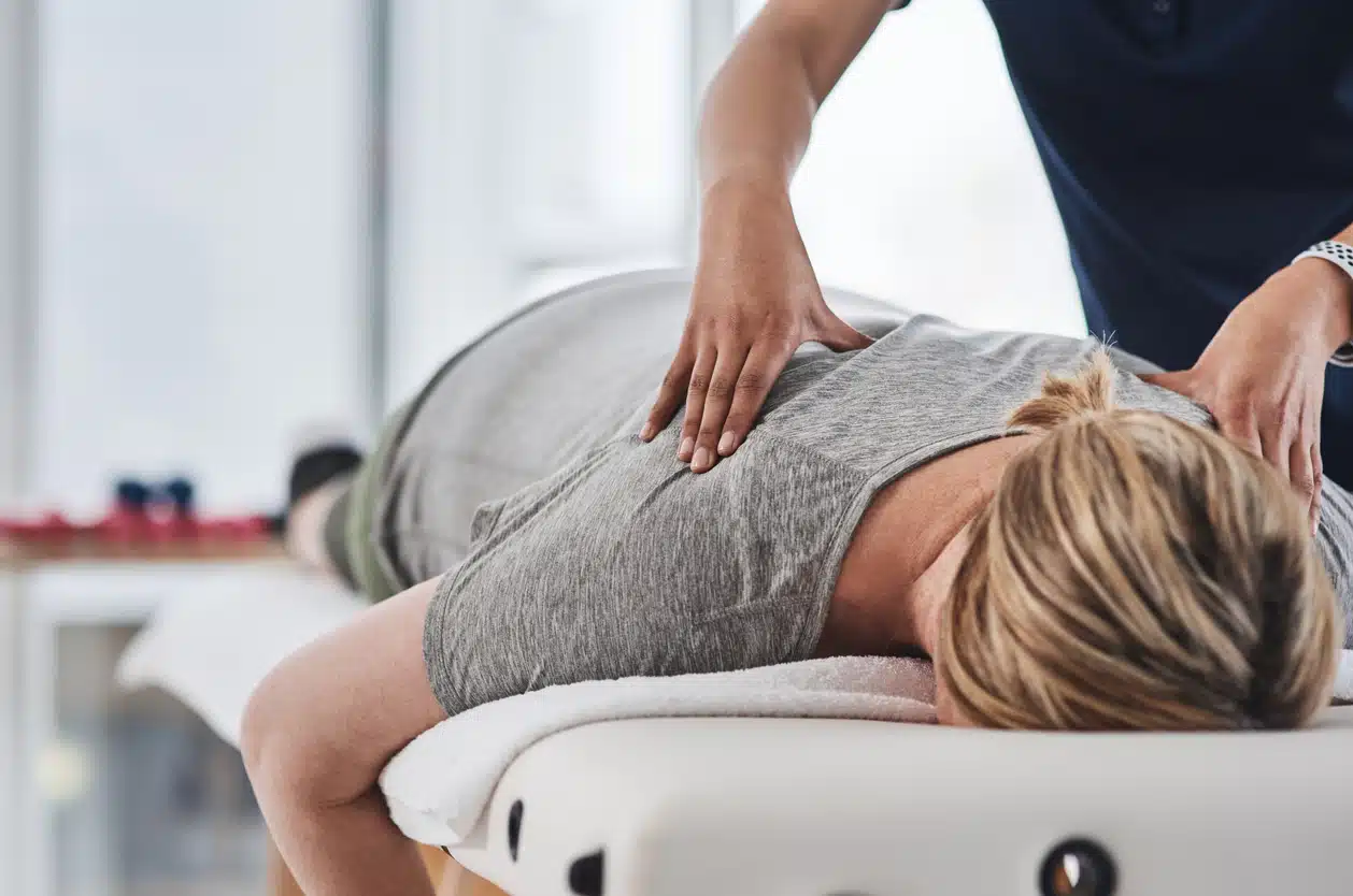 Woman getting a massage