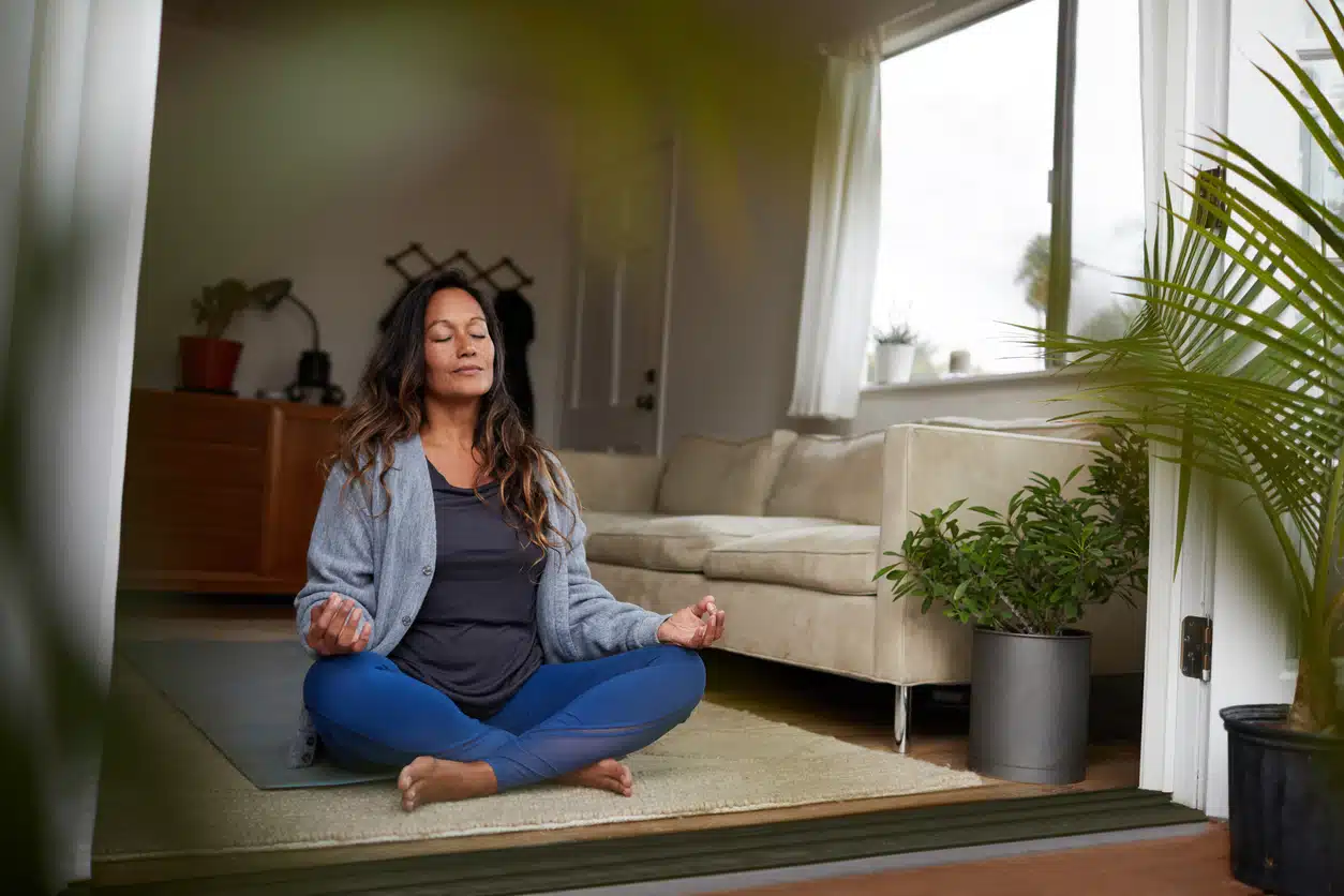 Woman meditation to help with mastering your emotions