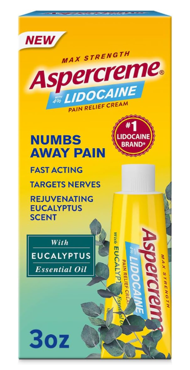 Aspercreme Essential Oils Lidocaine Pain Relief Cream