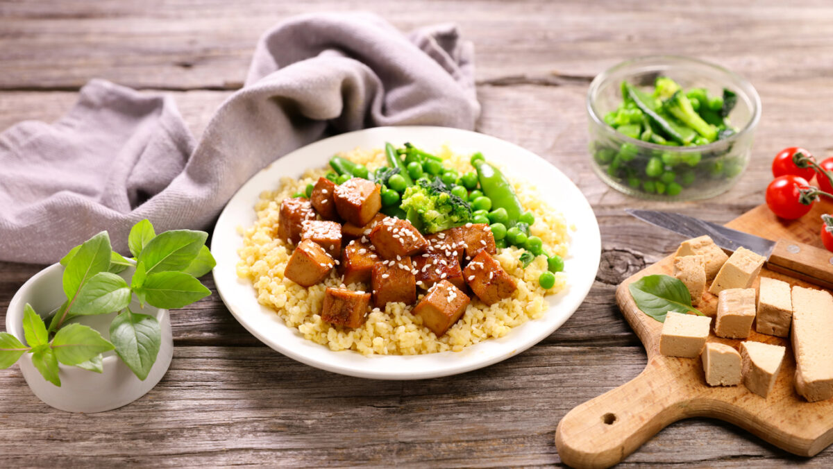 Tofu and brown rice