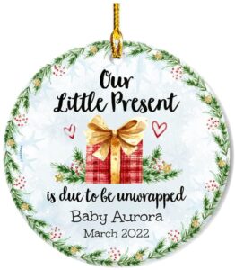 Personalized ornament gifts for expectant grandparents