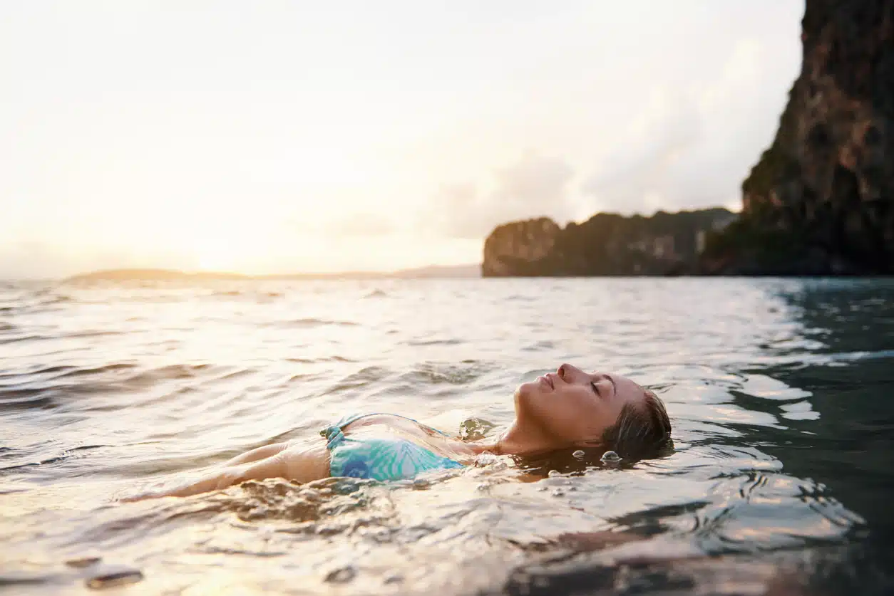Swimming in the ocean