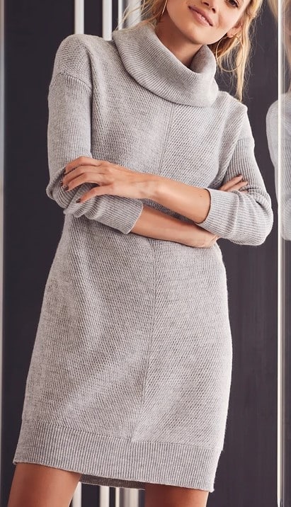 Tea Reader Light Grey Sweater Dress